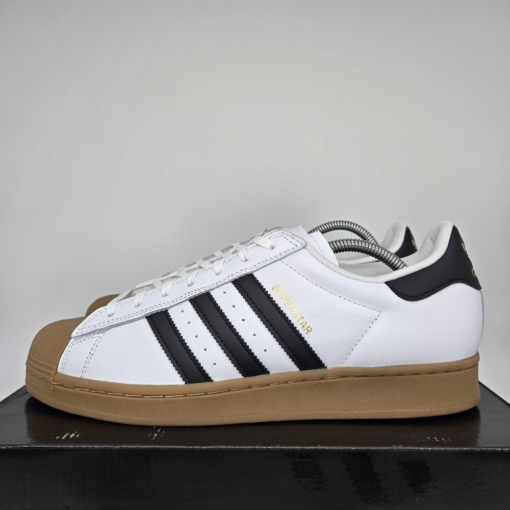 Adidas Superstar ADV IE0669 White Black Gum Men's Shoes Size 11 New